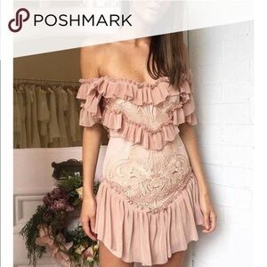 alice mccall pink ruffle dress Alice McCALL Don't Be Shy Pleated Shell Dress in Pink